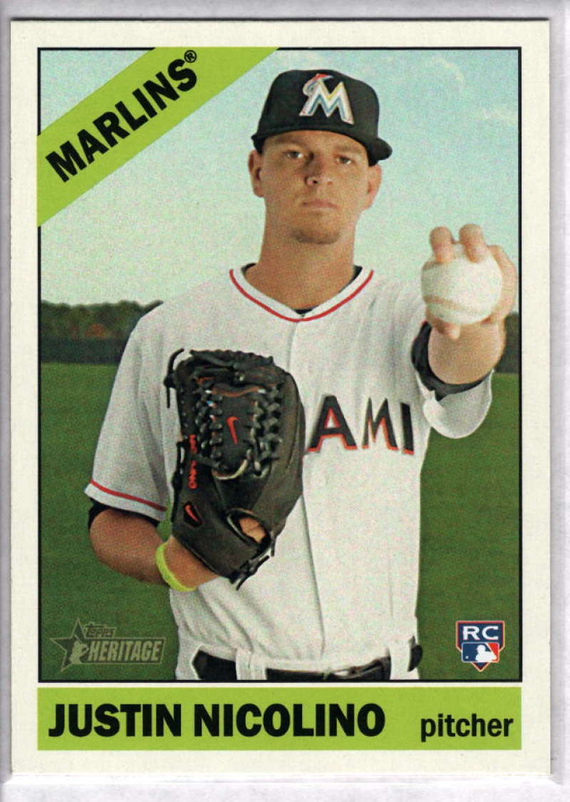 2015 Topps Heritage High Number #510 Justin Nicolino NM-MT RC Rookie Miami Marlins 