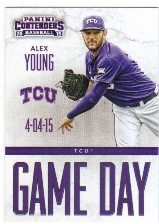 2015 Panini Contenders Game Day Tickets #20 Alex Young TCU Horned Frogs