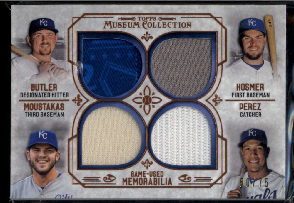 2015 Topps Museum Primary Pieces 4 Player Quad Relics Copper
