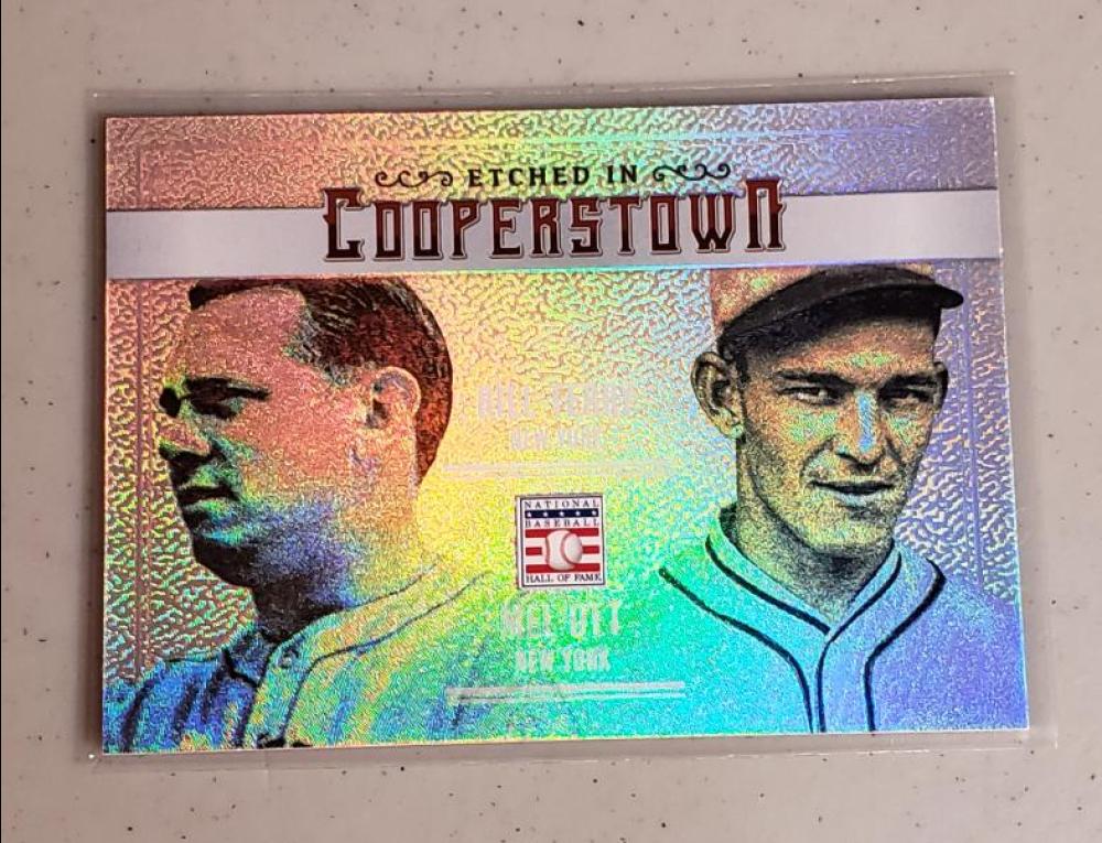 2015 Panini Cooperstown Collection Etched in Cooperstown Dual Holo Silver