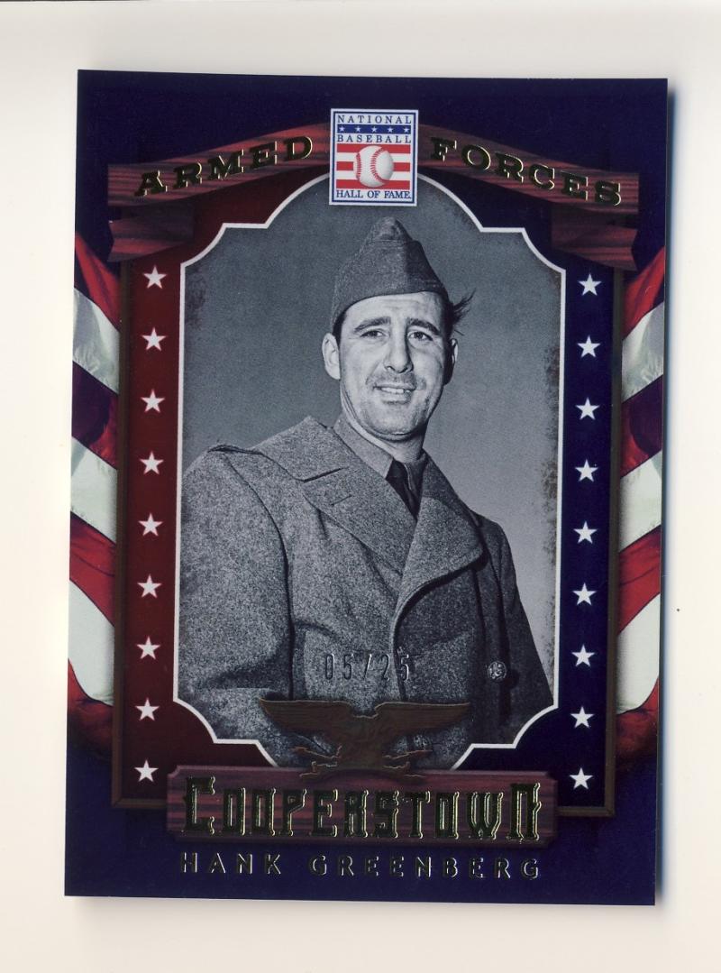 2015 Panini Cooperstown Collection HOF Honors Armed Forces Gold