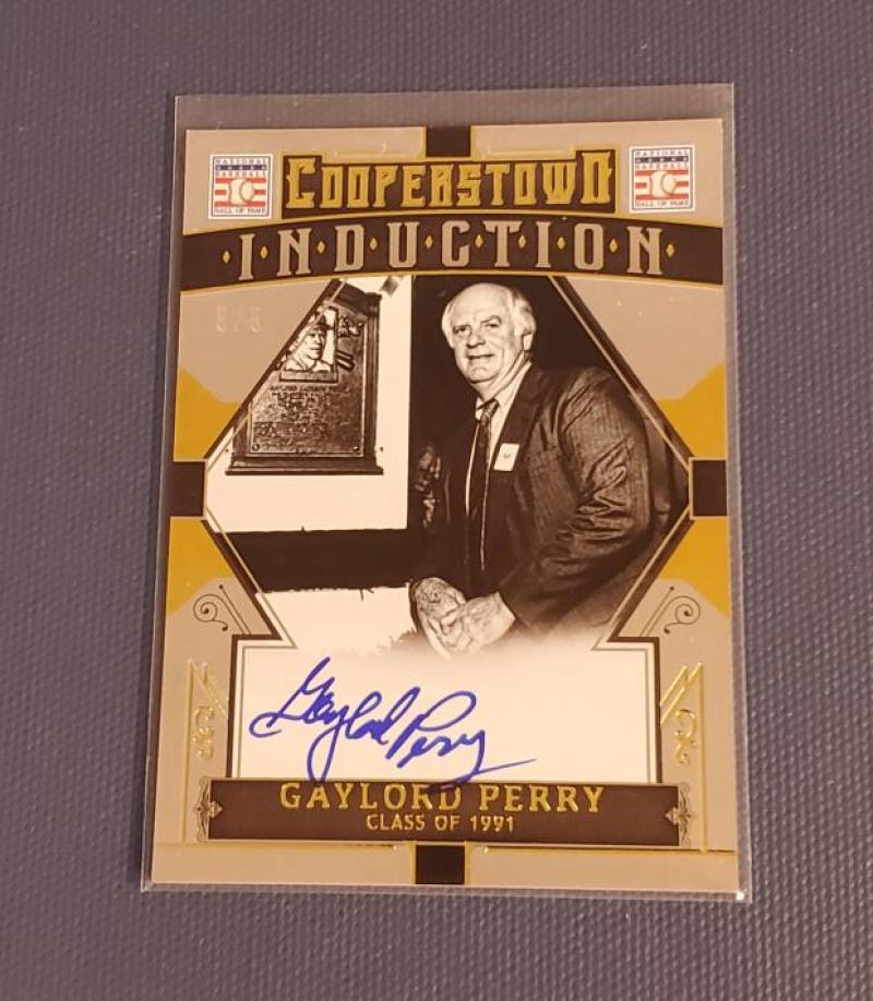 2015 Panini Cooperstown Collection HOF Signatures Gold Parallel
