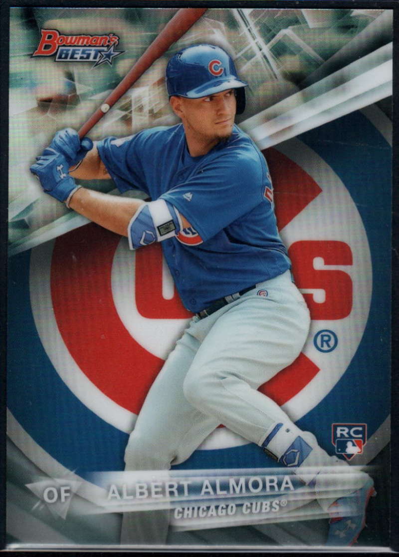 2016 Bowman's Best Baseball Refractor #2 Albert Almora Chicago Cubs  Official MLB Trading Card produced by Topps