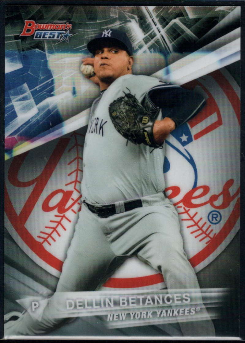 2016 Bowman's Best Baseball Refractor #7 Dellin Betances New York Yankees  Official MLB Trading Card produced by Topps