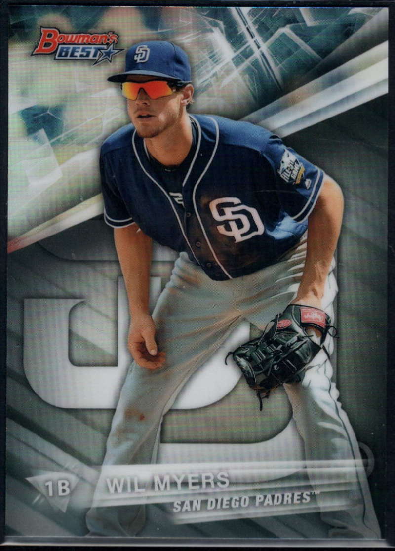 2016 Bowman's Best Baseball Refractor #16 Wil Myers San Diego Padres  Official MLB Trading Card produced by Topps