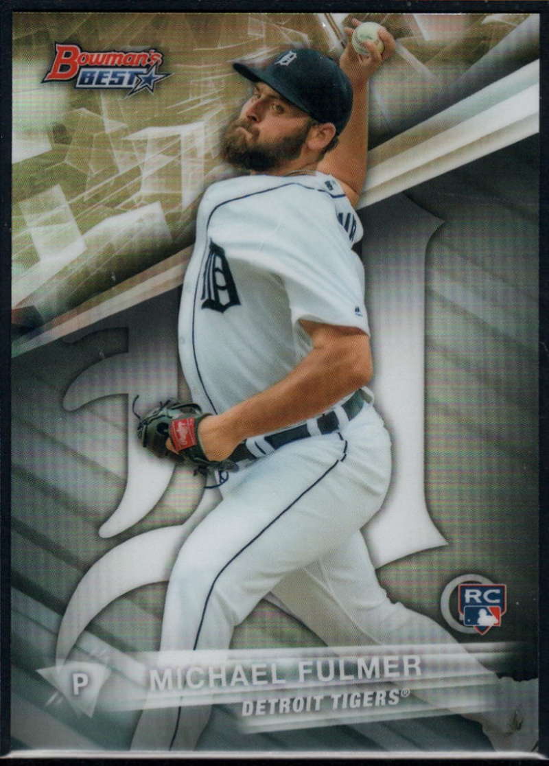 2016 Bowman's Best Baseball Refractor #46 Michael Fulmer Detroit Tigers  Official MLB Trading Card produced by Topps