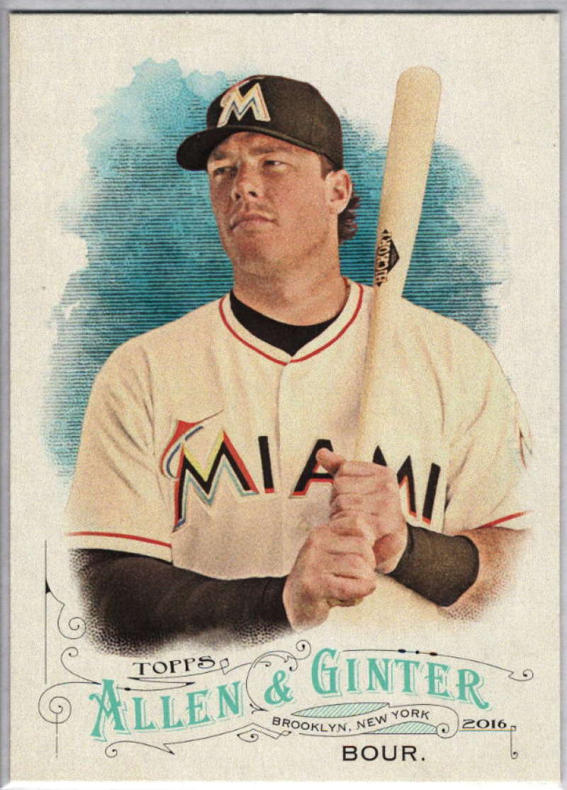 2016 ALLEN AND GINTER #214 JUSTIN BOUR MIAMI MARLINS 