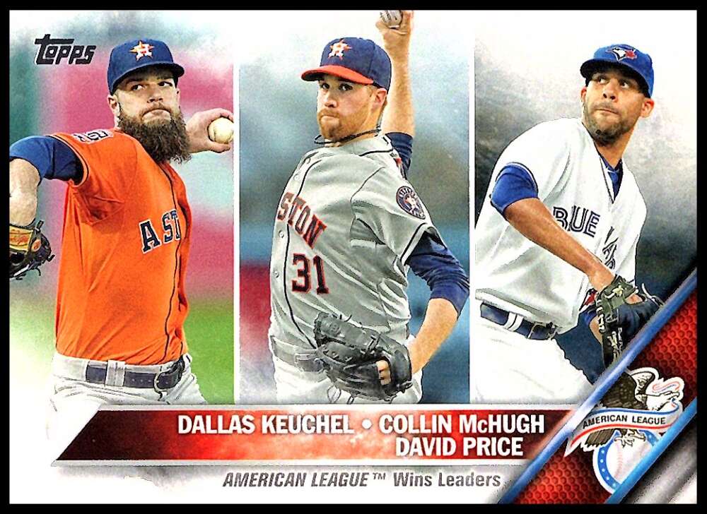 2016 Topps Series 1 Baseball #187 Dallas Keuchel/Collin McHugh/David Price Houston Astros/Houston Astros/Toronto Blue Ja Official MLB Trading Card
