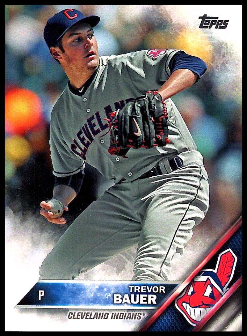 2016 Topps Series 1 Baseball #193 Trevor Bauer Cleveland Indians  Official MLB Trading Card