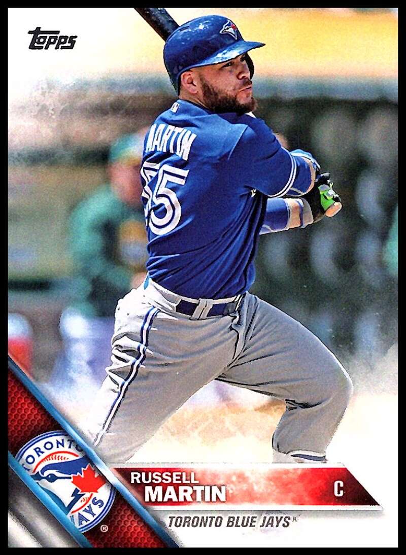 2016 Topps Series 1 Baseball #261 Russell Martin Toronto Blue Jays  Official MLB Trading Card