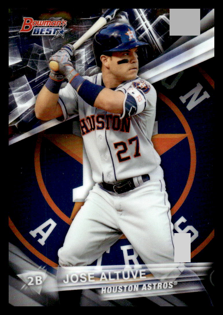 2016 Bowman's Best Baseball #10 Jose Altuve Houston Astros  Official MLB Trading Card produced by Topps