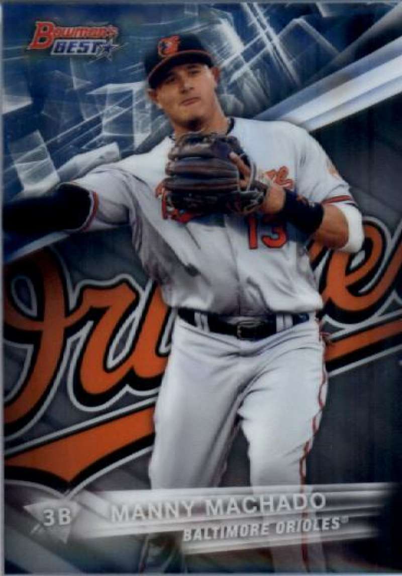 2016 Bowman's Best Baseball #26 Manny Machado Baltimore Orioles  Official MLB Trading Card produced by Topps