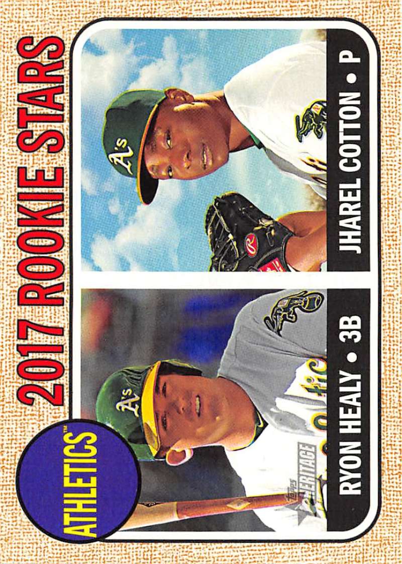 2017 Topps Heritage #199 Jharel Cotton/Ryon Healy RC