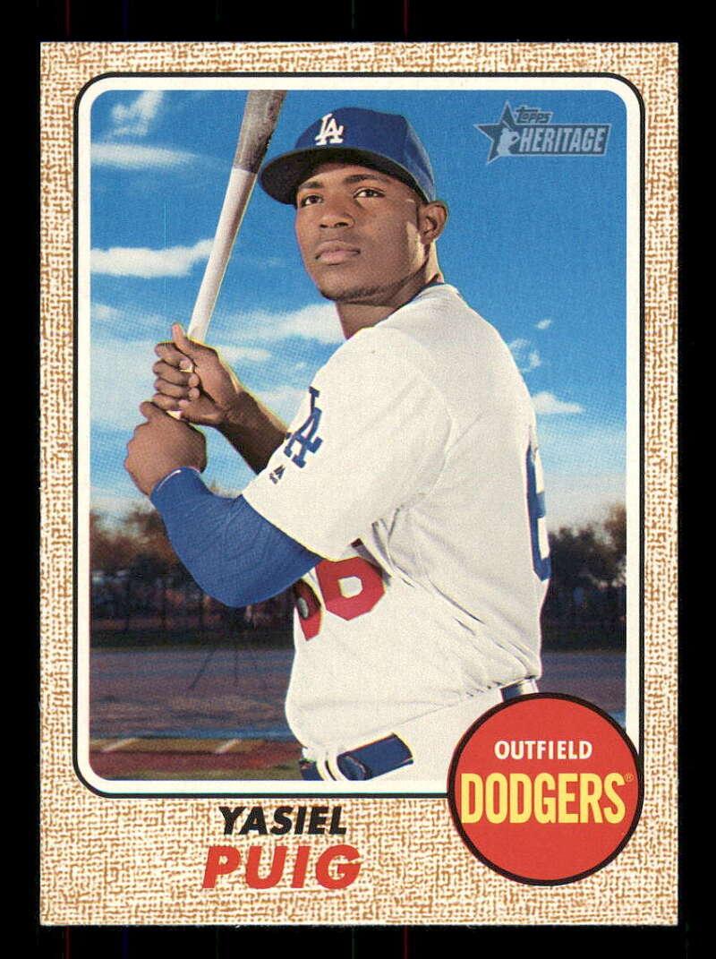 2017 Topps Heritage #398 Yasiel Puig Los Angeles Dodgers