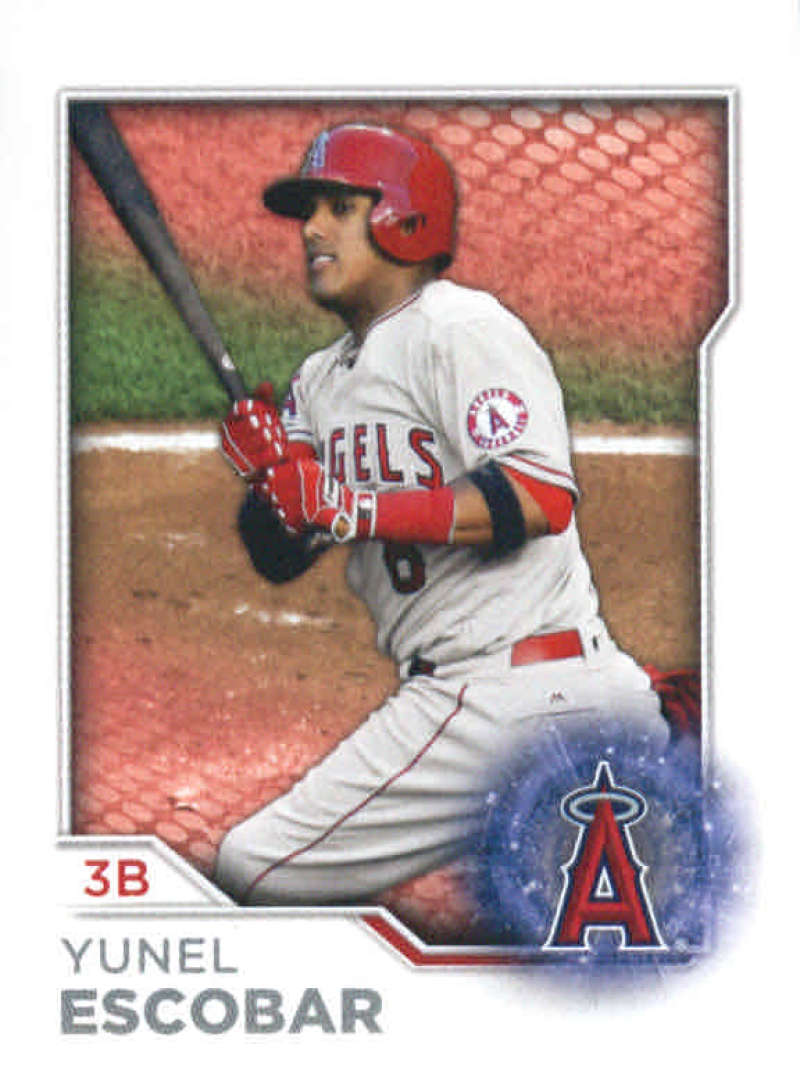 2017 Topps Stickers Yunel Escobar #4 NM Near Mint Los Angeles Angels