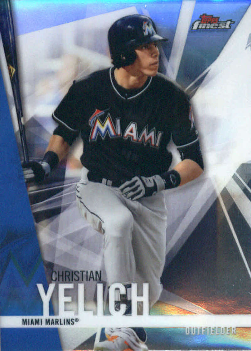 2017 Topps Finest #21 Christian Yelich Miami Marlins
