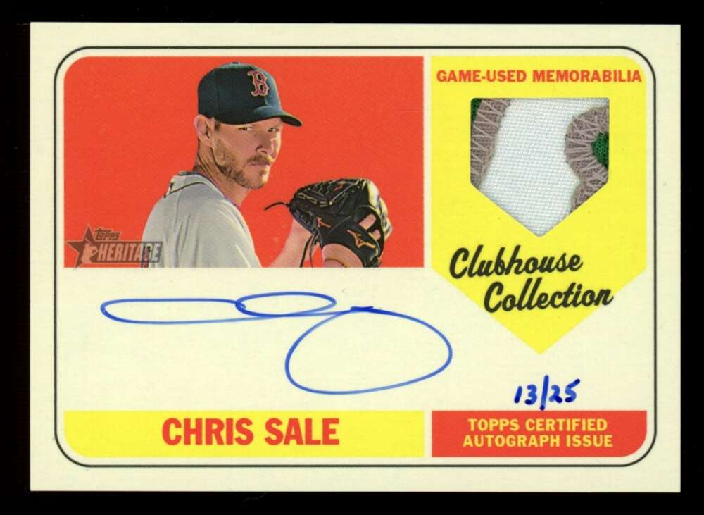 2018 Topps Heritage Clubhouse Collection Autographed Relics