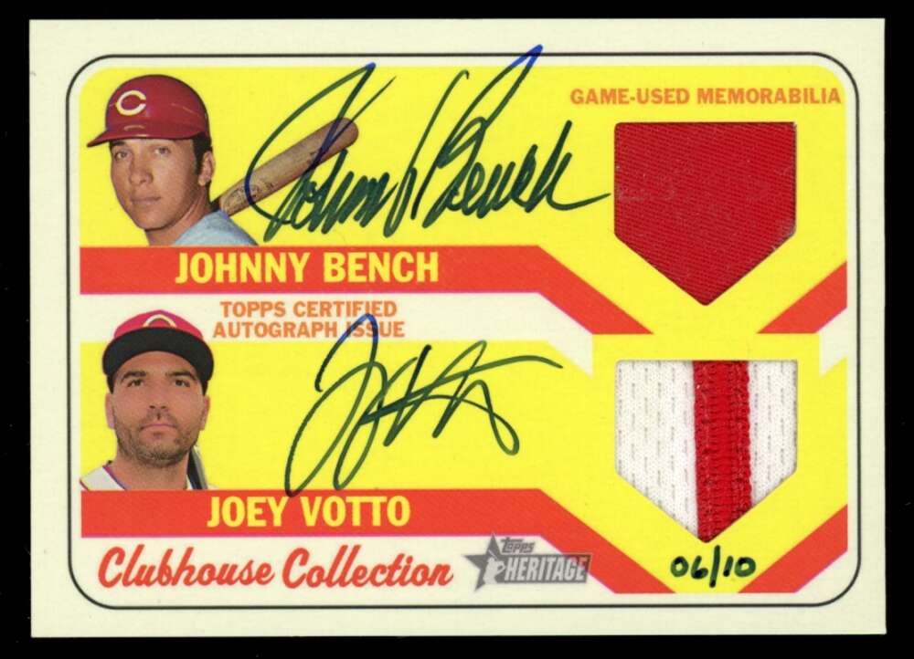 2018 Topps Heritage Clubhouse Collection Dual Autograph Relics