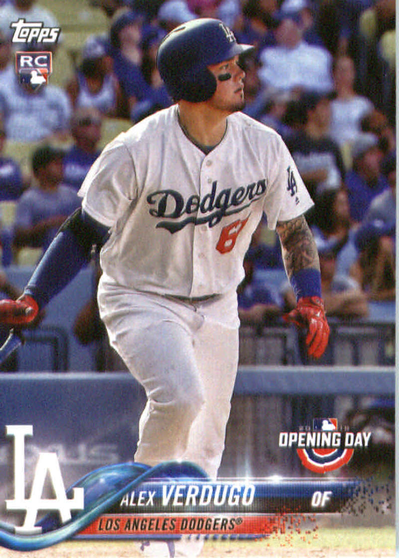 2018 Topps Opening Day #128 Alex Verdugo RC Rookie Card Dodgers