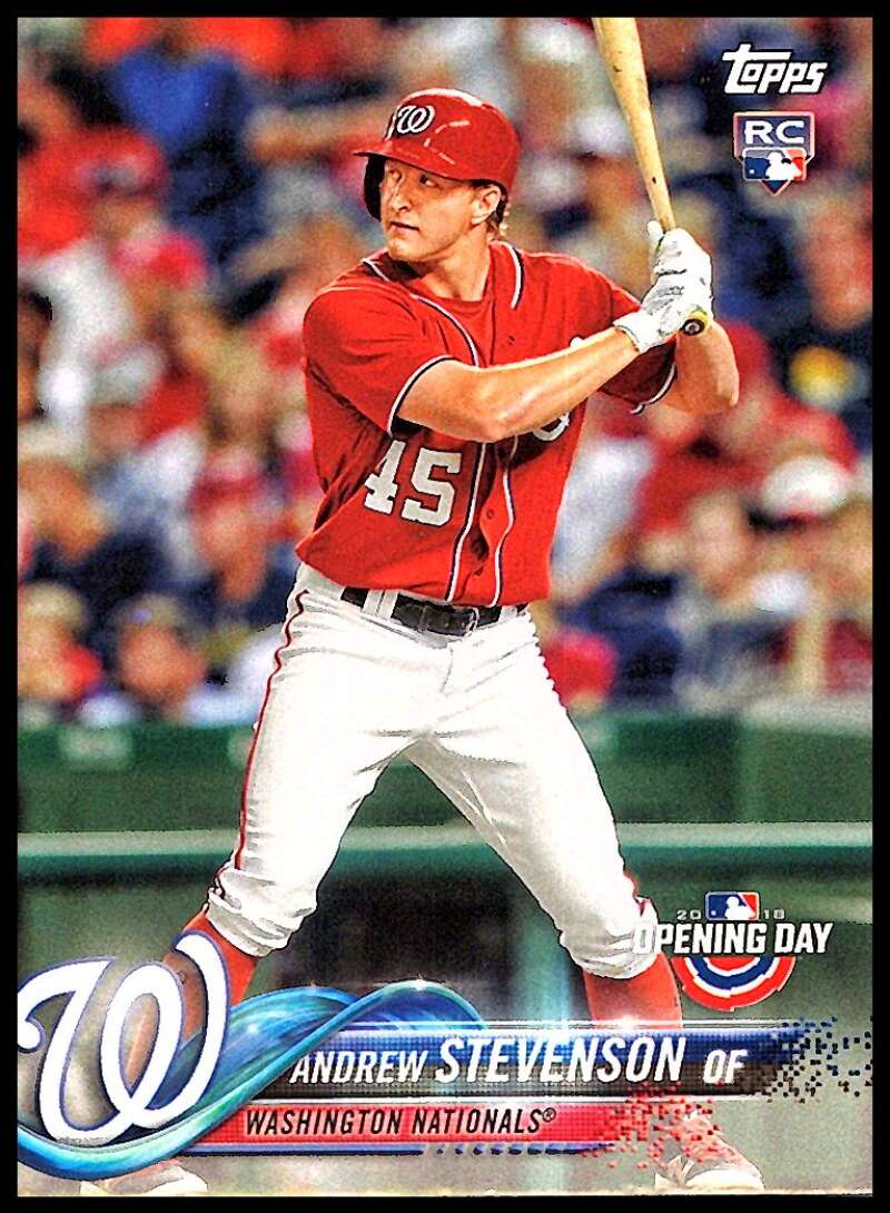 2018 Topps Opening Day #135 Andrew Stevenson RC Rookie Card Nationals