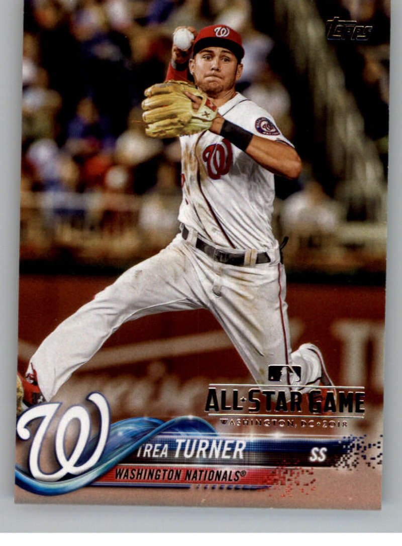 2018 Topps All-Star Edition #44 Trea Turner Washington Nationals with a ASG Logo RARE
