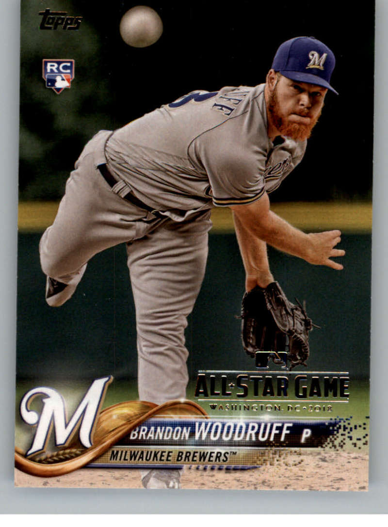 2018 Topps All-Star Edition #179 Brandon Woodruff Milwaukee Brewers RC Rookie Card with a ASG Logo RARE