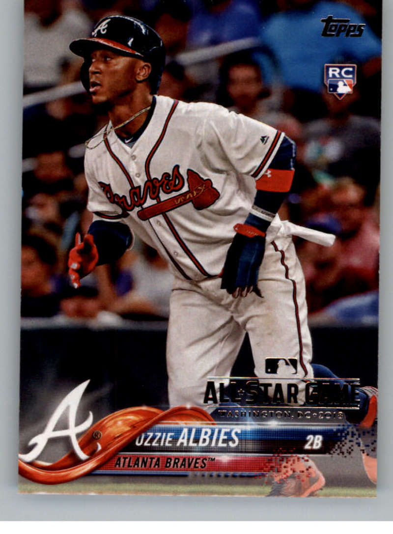 2018 Topps All-Star Edition #276 Ozzie Albies Atlanta Braves RC Rookie Card with a ASG Logo RARE