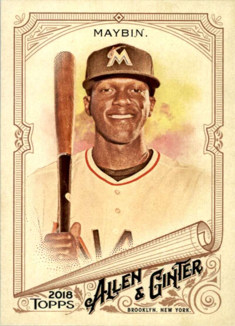 2018 Topps Allen and Ginter Baseball #4 Cameron Maybin Miami Marlins Official MLB Trading Card