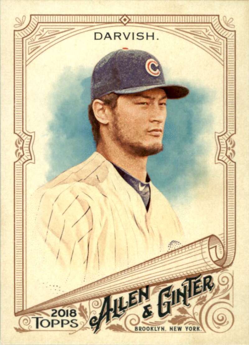 2018 Topps Allen and Ginter Baseball #37 Yu Darvish Chicago Cubs Official MLB Trading Card