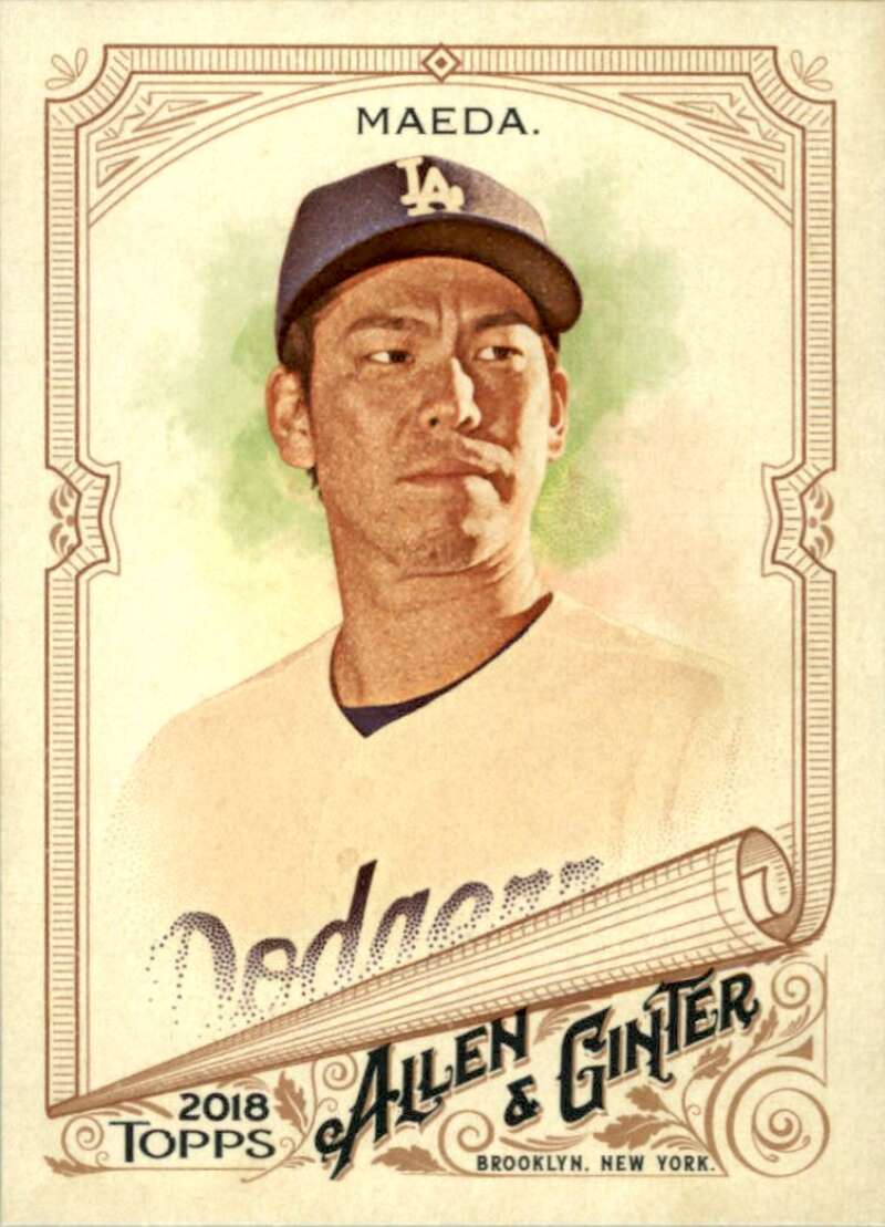 2018 Topps Allen and Ginter Baseball #88 Kenta Maeda Los Angeles Dodgers Official MLB Trading Card