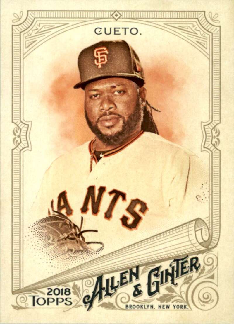 2018 Topps Allen and Ginter Baseball #166 Johnny Cueto San Francisco Giants Official MLB Trading Card