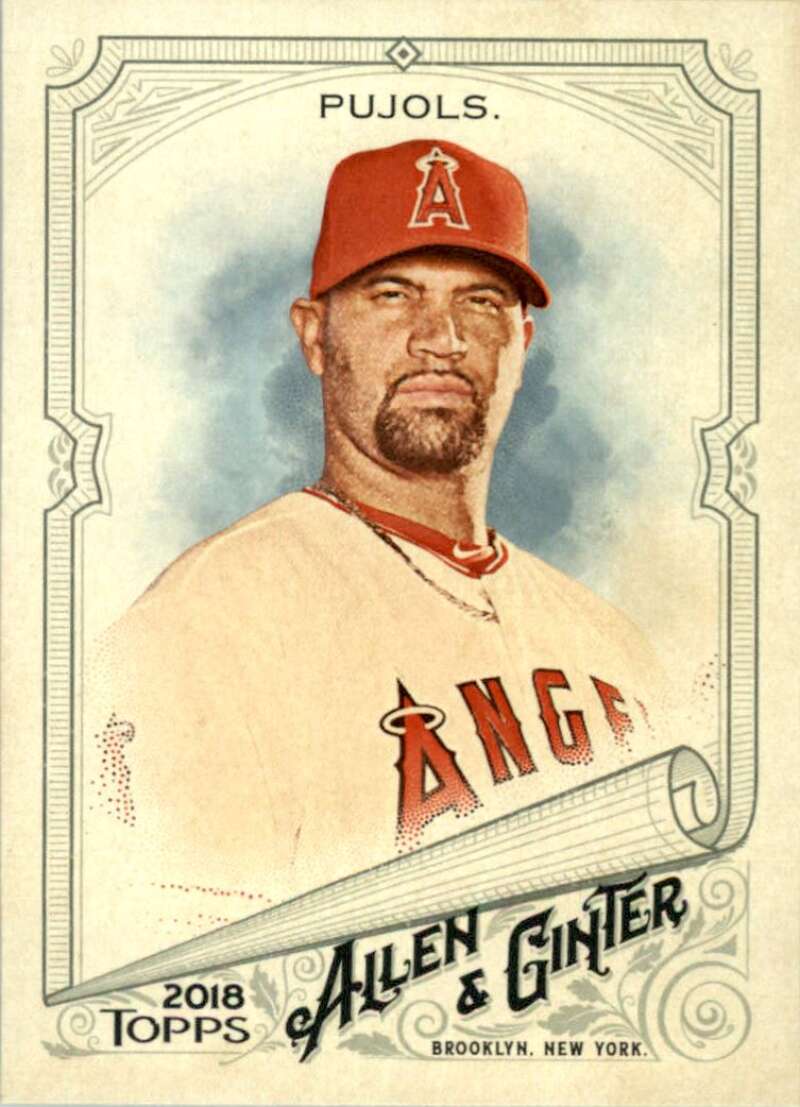 2018 Topps Allen and Ginter Baseball #187 Albert Pujols Los Angeles Angels Official MLB Trading Card