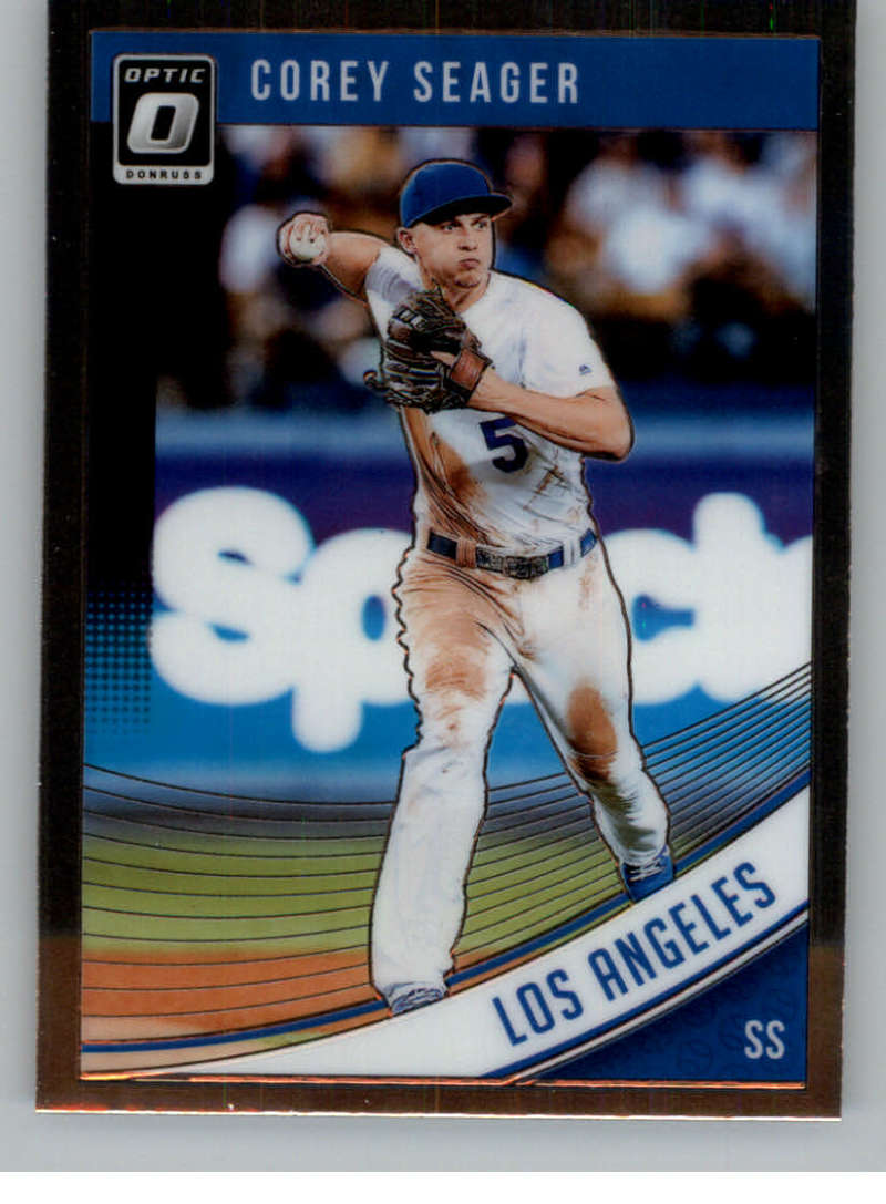 2018 Donruss Optic Baseball #124 Corey Seager Los Angeles Dodgers Trading Card