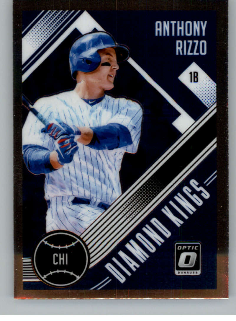 2018 Donruss Optic Baseball #1 Anthony Rizzo Chicago Cubs Diamond King Trading Card