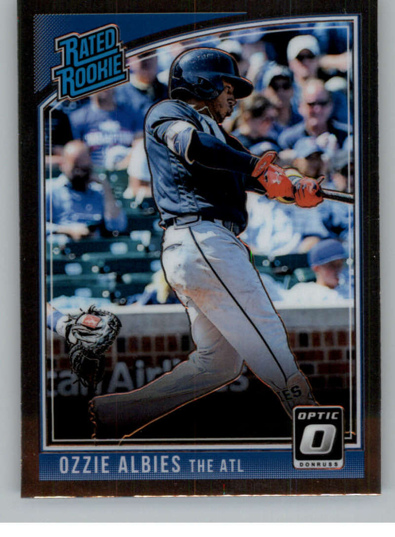 2018 Donruss Optic Baseball Variation #36 Ozzie Albies Atlanta Braves Rated Rookie RC Card