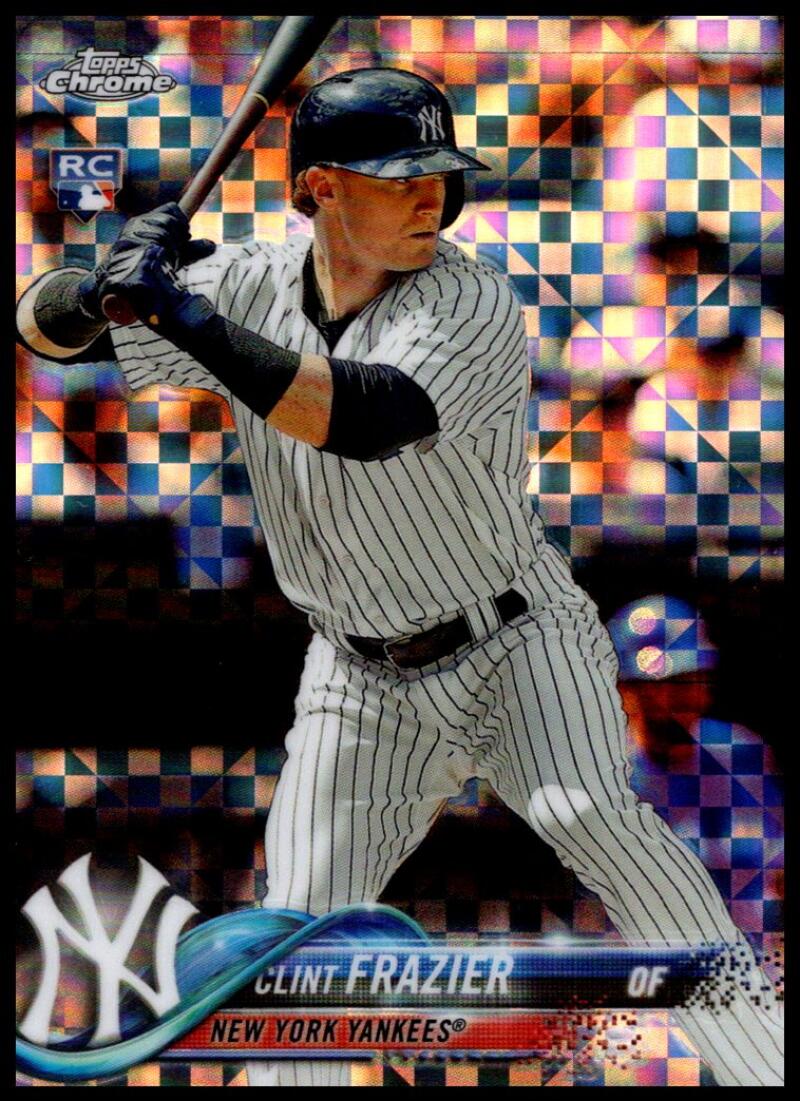 2018 Topps Chrome Baseball Refractor Prism #148 Clint Frazier New York Yankees Official MLB Trading Card Rookie RC