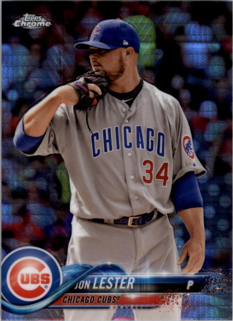 2018 Topps Chrome Baseball Refractor Prism #191 Jon Lester Chicago Cubs Official MLB Trading Card