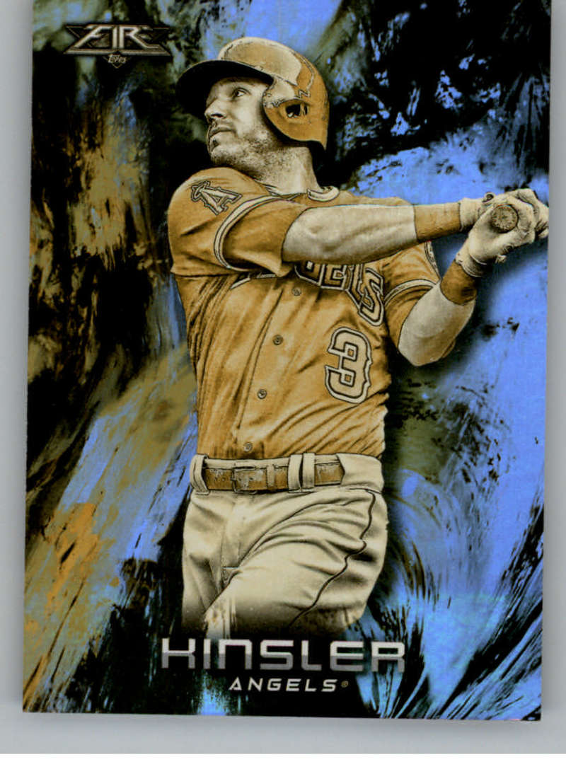 2018 Topps Fire Baseball Gold Minted #7 Ian Kinsler Los Angeles Angels Target Exclusive Official MLB Trading Card 