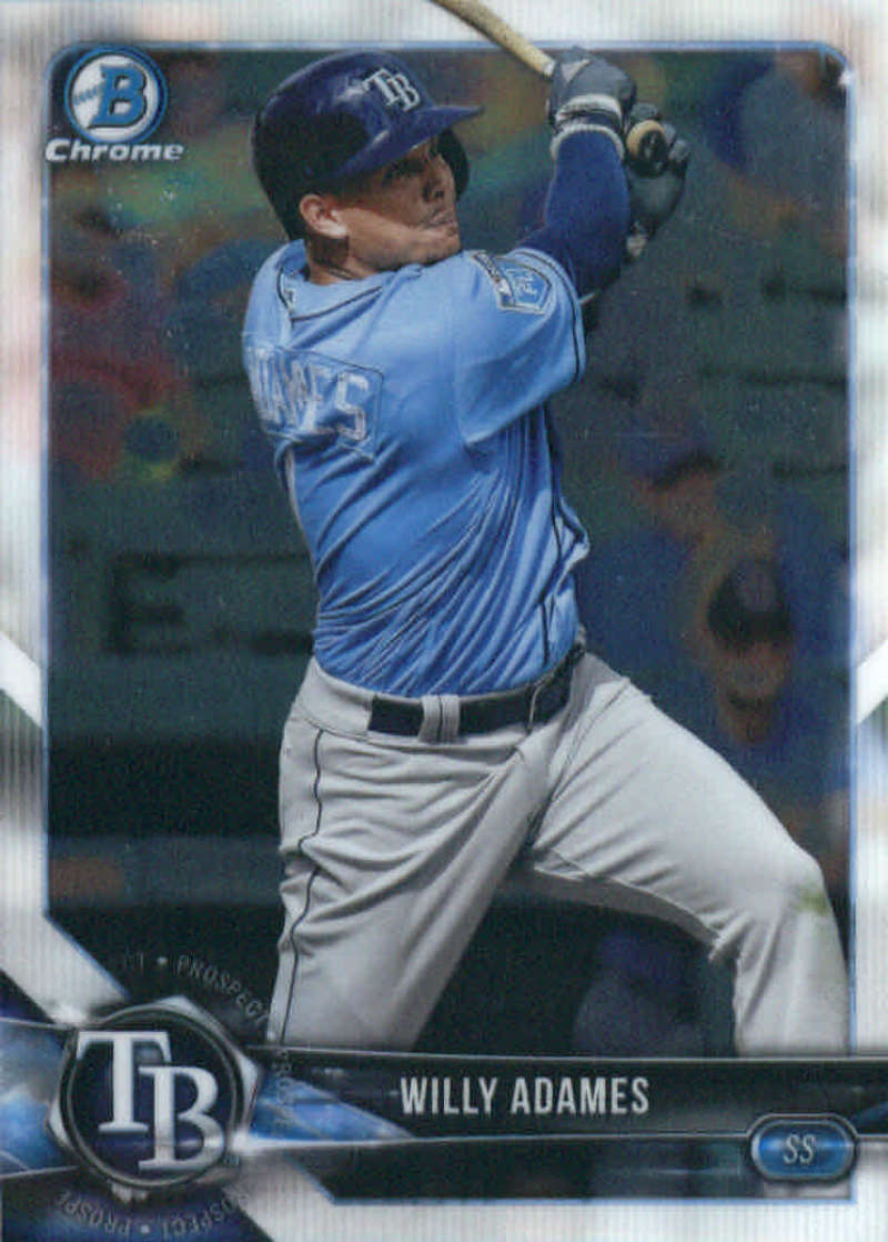 2018 Bowman Chrome Prospects Baseball #BCP200 Willy Adames Tampa Bay Rays  Official Trading Card