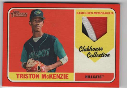 2018 Topps Heritage Minor League Clubhouse Collection Relics Orange Patches