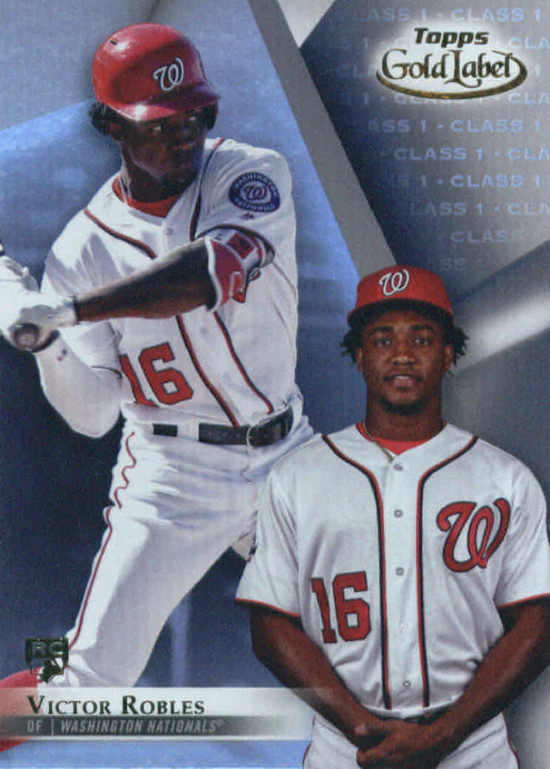 2018 Topps Gold Label Class 1 #97 Victor Robles Washington Nationals RC Rookie Official MLB Baseball Trading Card