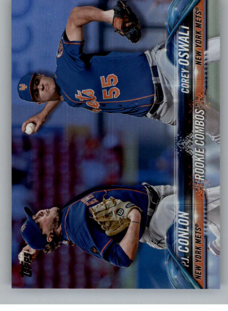 2018 MLB Topps Update Rainbow Foil US13 P.J. Conlon Corey Oswalt RC Rookie New York Mets  RC Rookie  Official Baseball Trading Card
