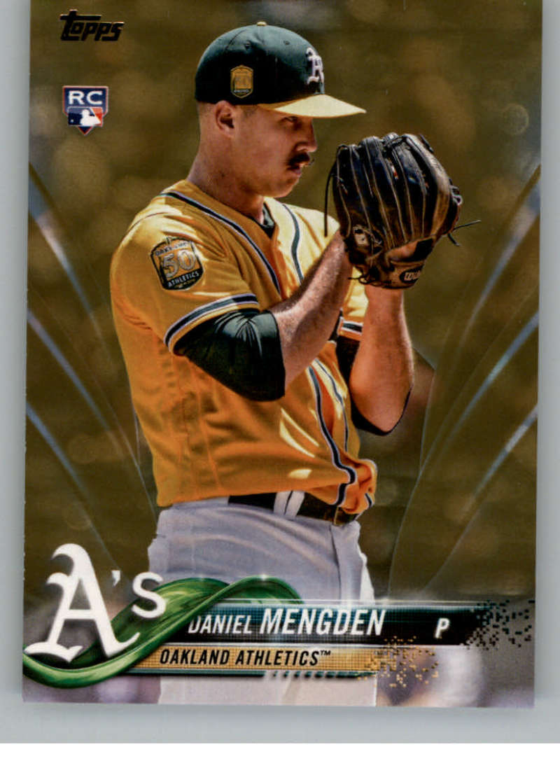 2018 MLB Topps Update Gold SER2018 US88 Daniel Mengden RC Rookie Oakland Athletics  RC Rookie  Official Baseball Trading Card