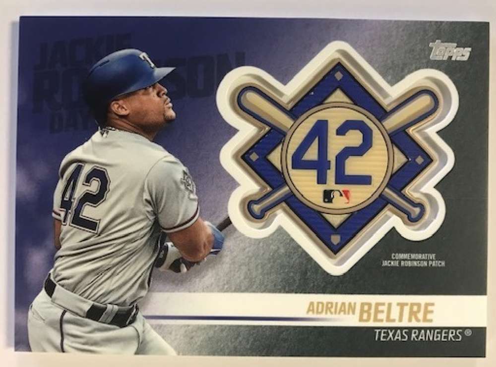 2018 Topps Update Jackie Robinson Day Manufactured Medallion Patch #JRP-AE Adrian Beltre Texas Rangers 