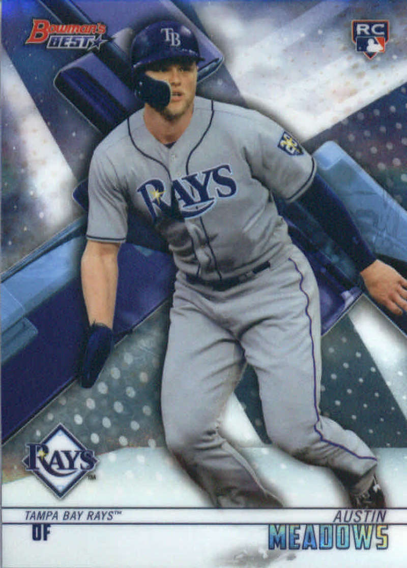 2018 Bowman's Best Baseball #9 Austin Meadows RC Rookie Tampa Bay Rays  MLB Trading Card made by Topps Company