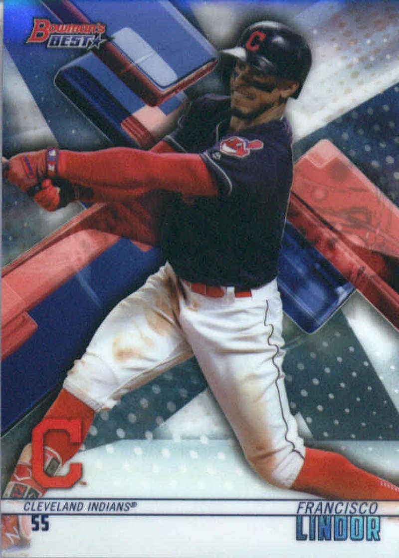 2018 Bowman's Best Baseball #18 Francisco Lindor Cleveland Indians  MLB Trading Card made by Topps Company