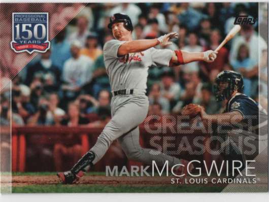2019 Topps Series 1 150 Years of Professional Baseball #150-128 Mark McGwire St. Louis Cardinals  Official MLB Trading Card