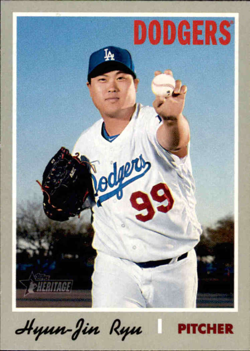 2019 Topps Heritage #212 Hyun-Jin Ryu NM-MT Los Angeles Dodgers 