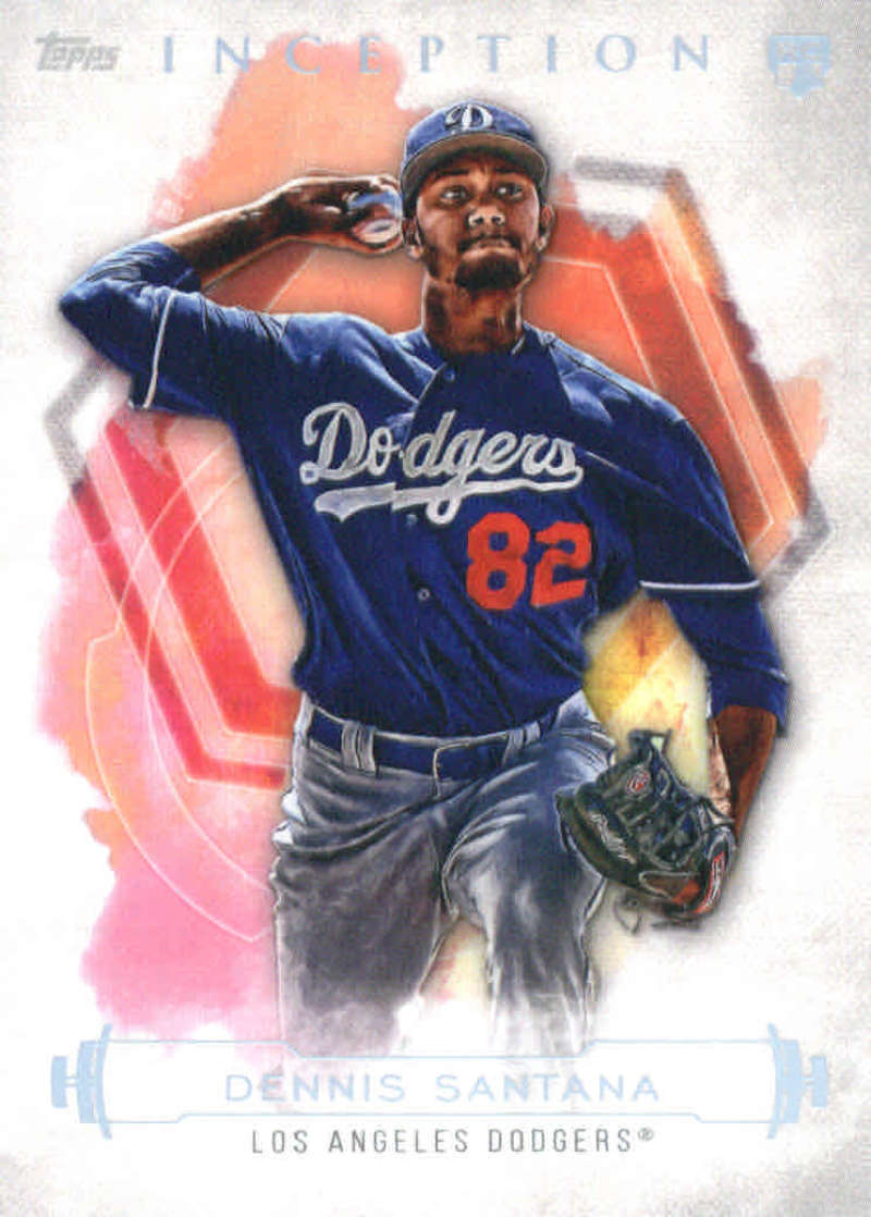 2019 Topps Inception Baseball #37 Dennis Santana Los Angeles Dodgers  RC Rookie  Official MLB Trading Card