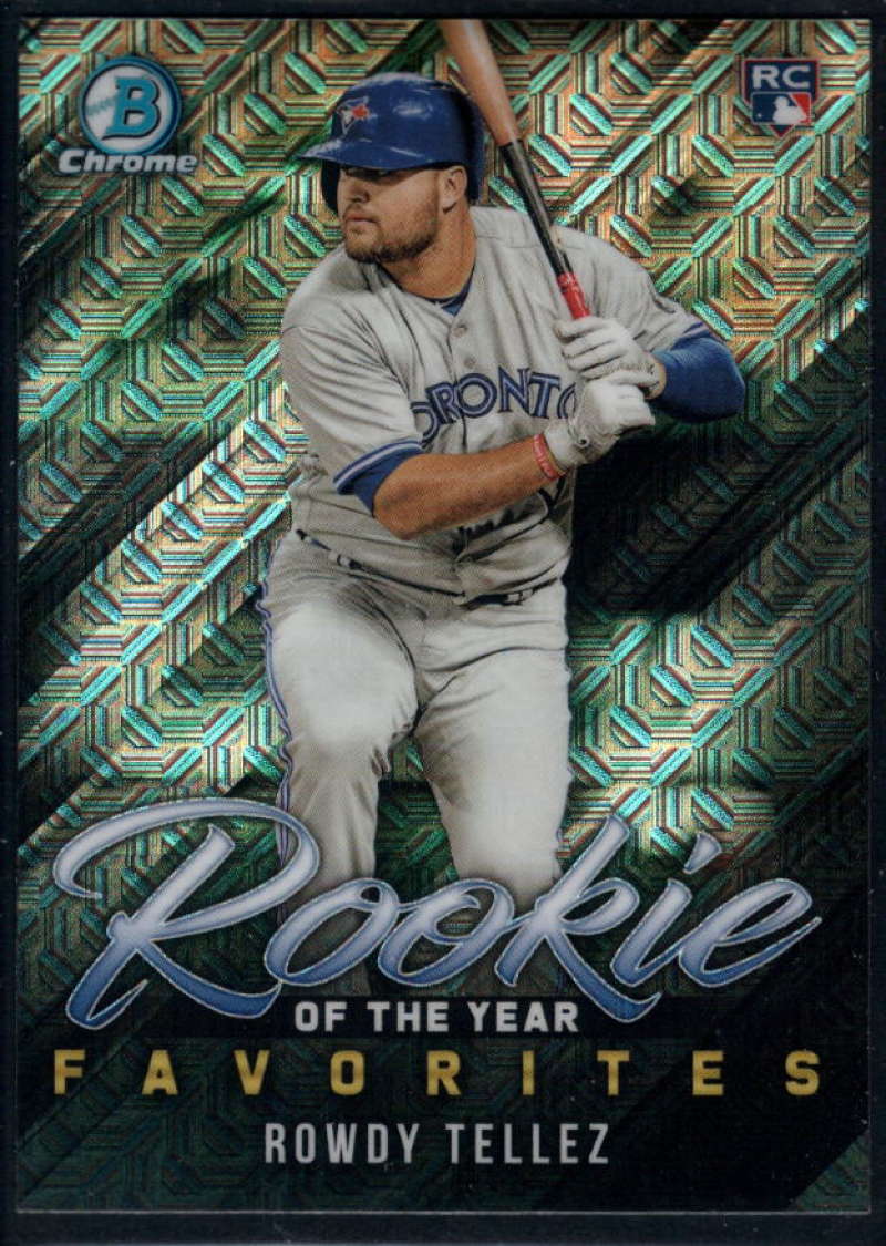 2019 Bowman Mega Box Rookie of the Year Favorites Refractors #ROYF-11 Rowdy Tellez Toronto Blue Jays Baseball Card